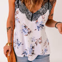 Large White Sweet Lace Floral Tank