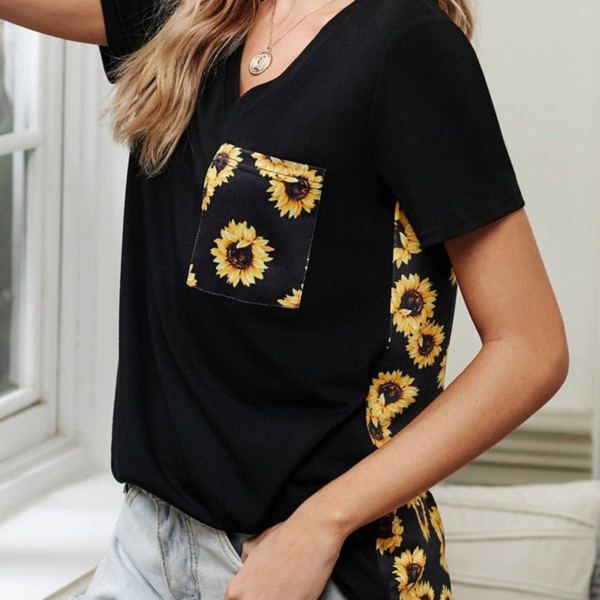 Printed Back Pocket Top