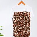 Small White Leopard Printed Back Pocket Top