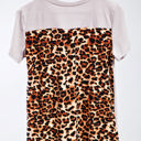 Small White Leopard Printed Back Pocket Top