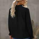  Mock Neck Long Sleeves Ruffled Top