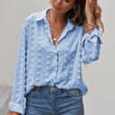 Large Blue Fuzzy Dot Shirt