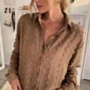 Medium Brown Fuzzy Dot Shirt