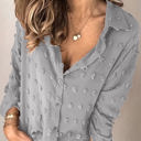 Large Gray Fuzzy Dot Shirt