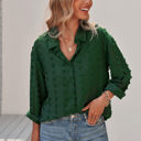 Medium Green Fuzzy Dot Shirt