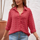 Large Red Fuzzy Dot Shirt