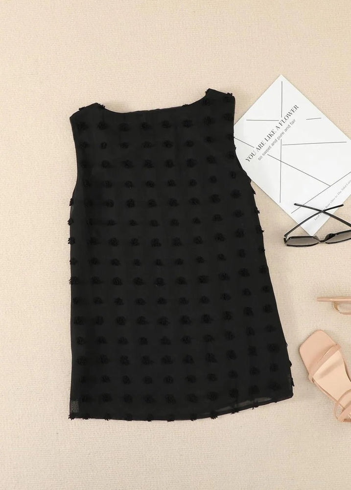 Sleeveless Dotted Top