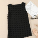 Small Black Sleeveless Dotted Top