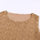 Small Brown Sleeveless Dotted Top