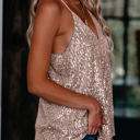 Small Pink Racerback Sequin Tank