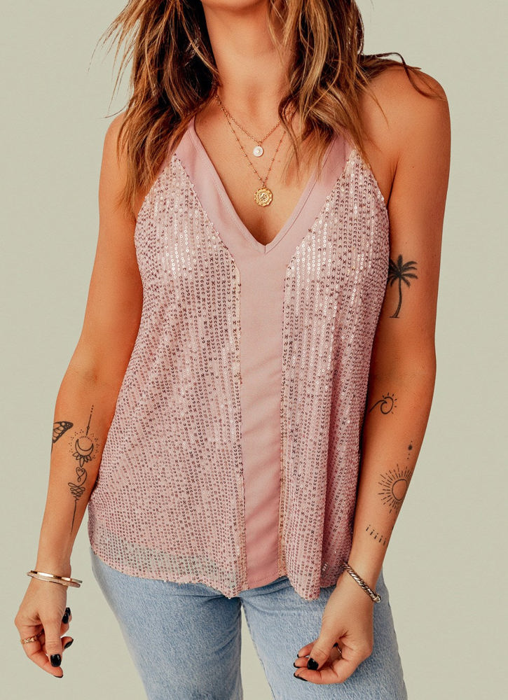 Racerback Sequin Tank