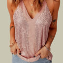 Small Pink Racerback Sequin Tank