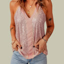 Small Pink Racerback Sequin Tank