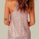 Small Pink Racerback Sequin Tank