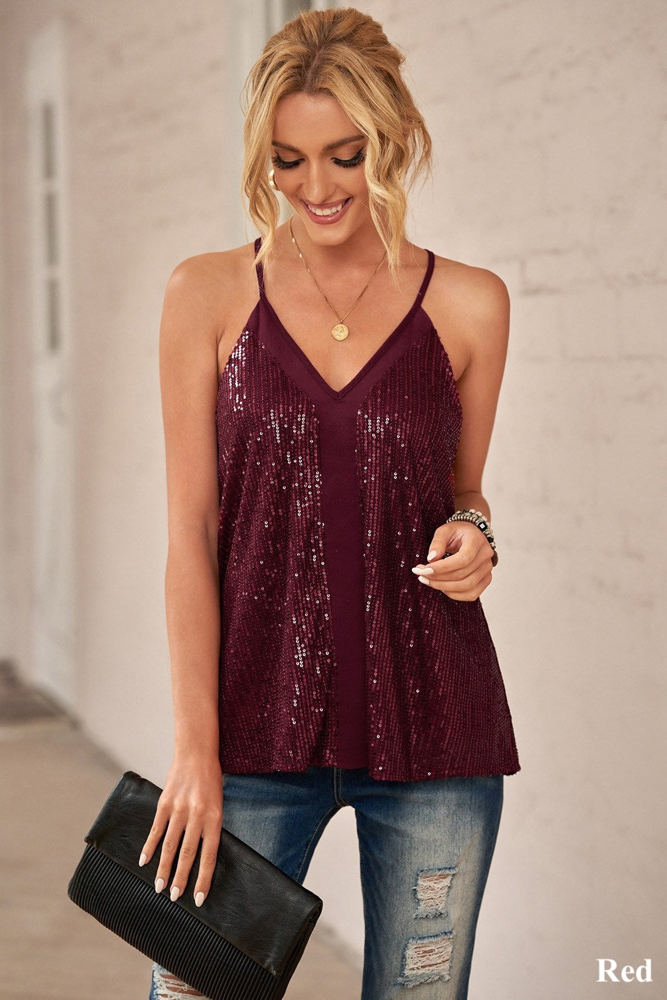 Racerback Sequin Tank