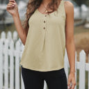 Small Apricot Textured Button Top