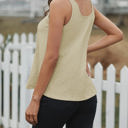 Small Apricot Textured Button Top