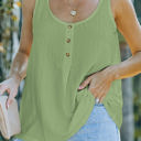 Medium Green Textured Button Top