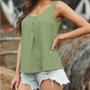 Medium Green Textured Button Top