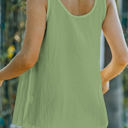 Small Green Textured Button Top