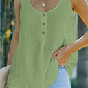 Small Green Textured Button Top