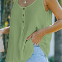 Small Green Textured Button Top