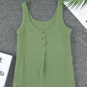 Small Green Textured Button Top