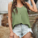 Small Green Textured Button Top