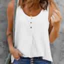 Small White Textured Button Top