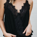 Small Black So Pretty Cotton Lace Tank