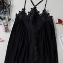 Small Black So Pretty Cotton Lace Tank