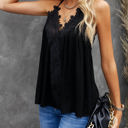 Small Black So Pretty Cotton Lace Tank