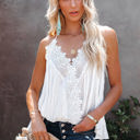 Small White So Pretty Cotton Lace Tank