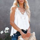 Small White So Pretty Cotton Lace Tank