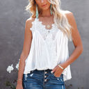 XXL White So Pretty Cotton Lace Tank