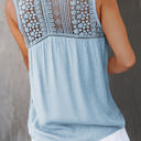  Lace Back Sleeveless Top