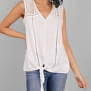  Lace Back Sleeveless Top