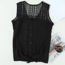 Small Black Lace Back Sleeveless Top