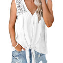 Small White Lace Back Sleeveless Top