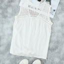 Small White Lace Back Sleeveless Top