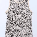  Sleeveless Crew Neck Dotted Top