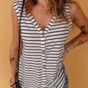  Striped Sleeveless Top