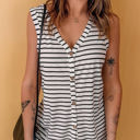  Striped Sleeveless Top