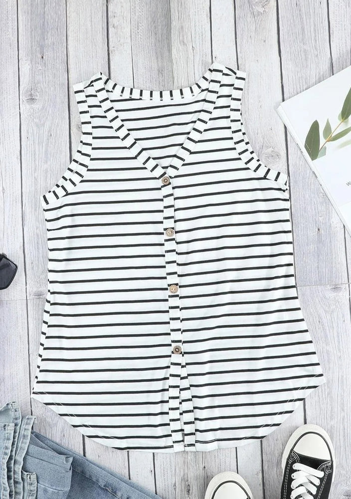 Striped Sleeveless Top