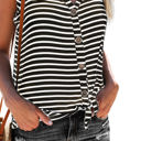 Medium Black Striped Sleeveless Top