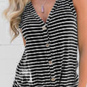 Small Black Striped Sleeveless Top