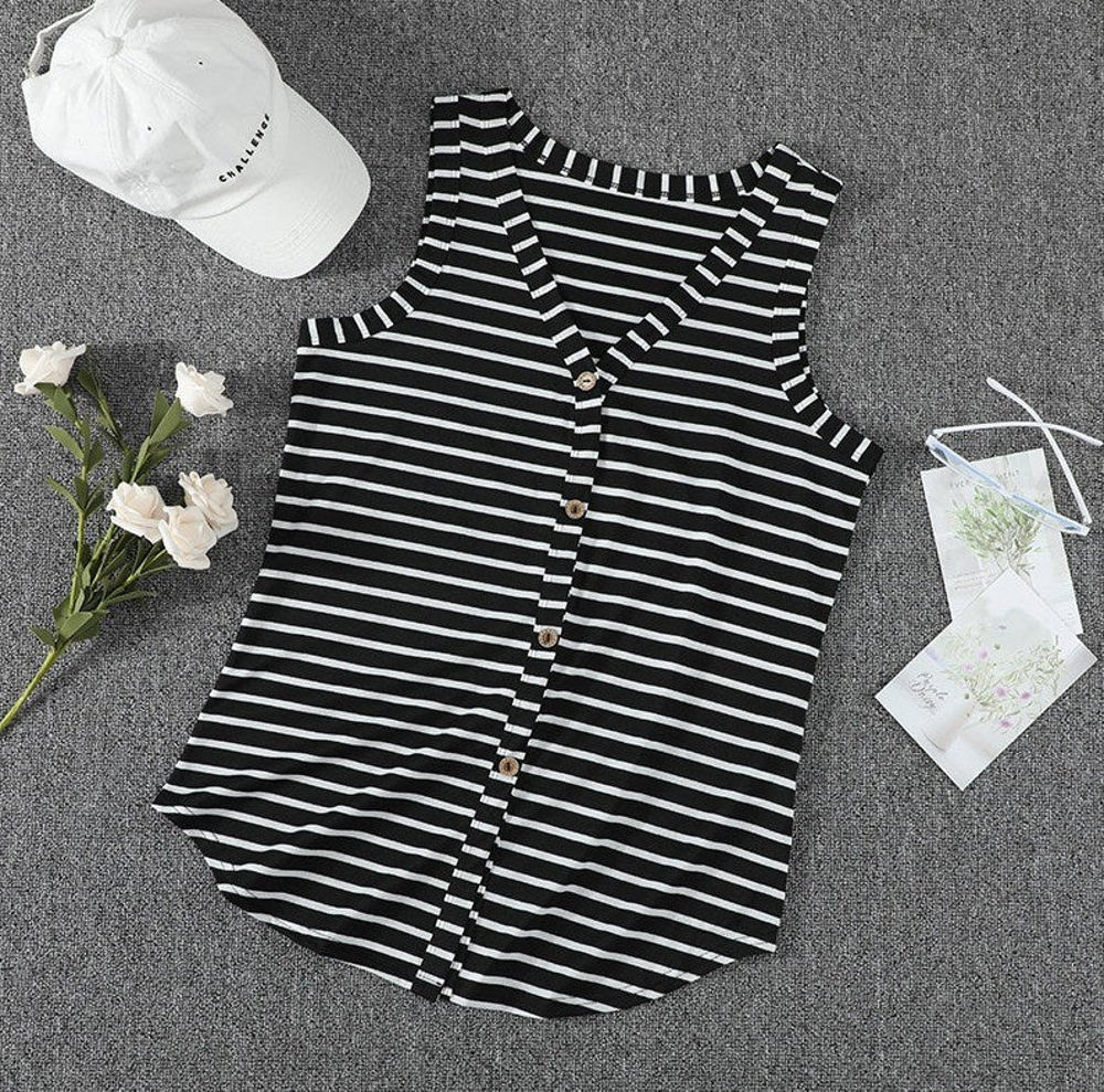 Striped Sleeveless Top