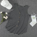 Small Black Striped Sleeveless Top