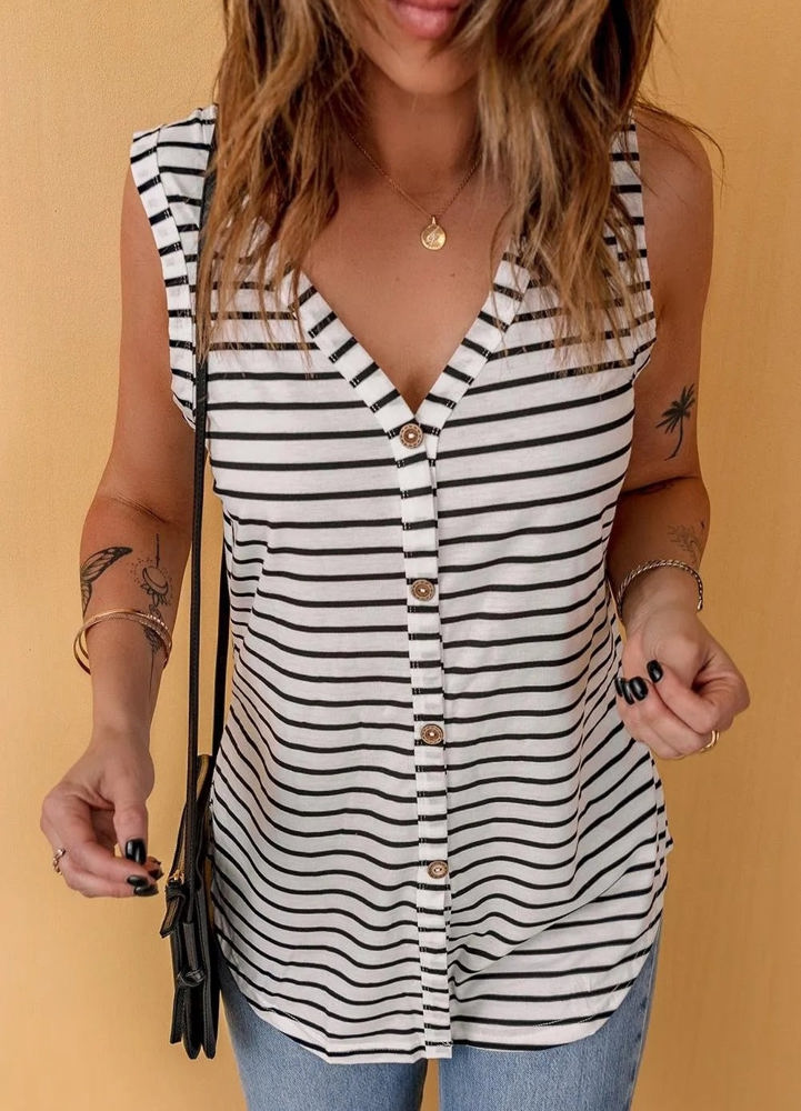 Striped Sleeveless Top