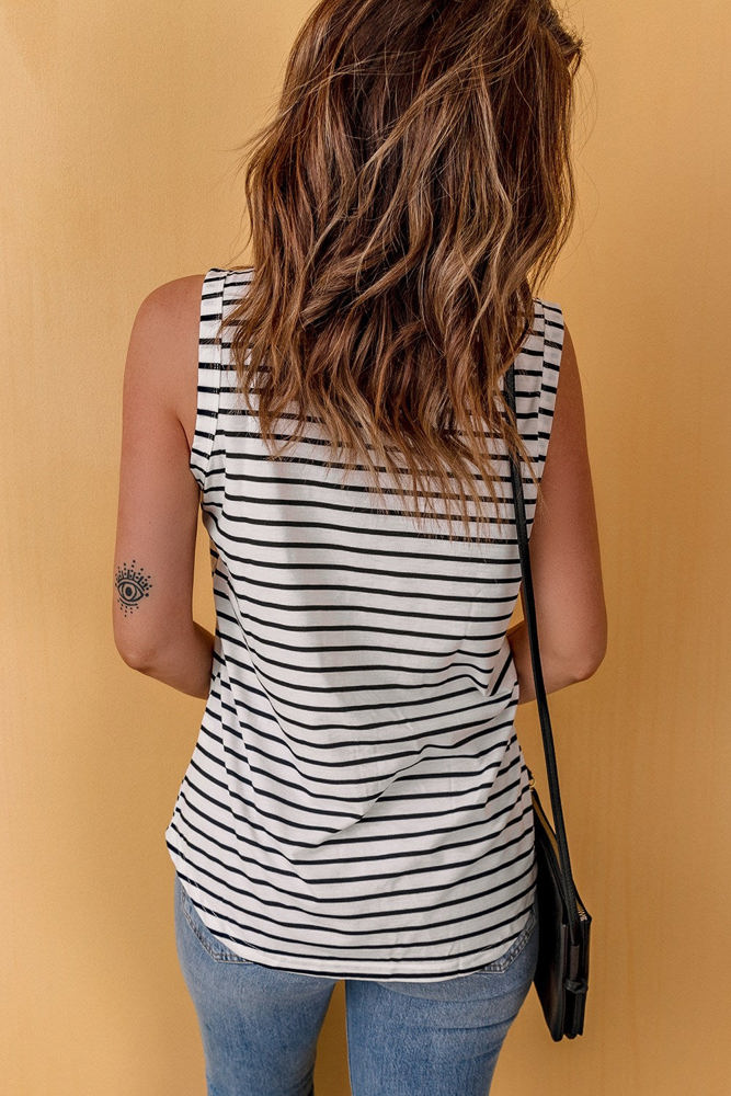 Striped Sleeveless Top